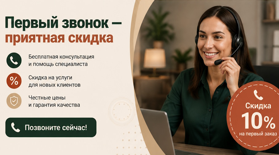 Акция! Первый звонок — приятная скидка